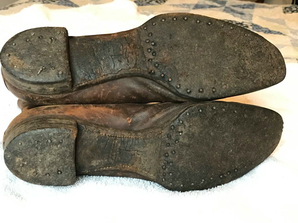 Nurse's shoes - well worn from war service in Contrexeville, France